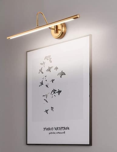 Joosenlux Dimmable Led Picture Lights 24.4'' Brass Golden-Like Hard-Wired Display Lighting For Paintings With Swing Arm Wall Mount Brief Metal Artwork Hallway Sconce Lamps 14W Warm White 3000K #TOP7