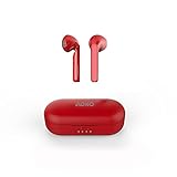 True Wireless TWS 5.0 Bluetooth Bass Sound Earbuds 12H Playtime Touch Control Bluetooth Headphones (Red)