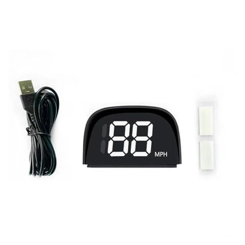 ユニバーサルヘッドアップディスプレイ車の GPS MPH KM スピードメーターデジタルディスプレイ速度超過警報オンボードコンピュータカーアクセサリー(Green miles)