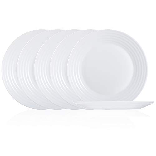 Luminarc Harena 10.5" Dinner Plate, Set Of 6, Set, 1, White #TOP1