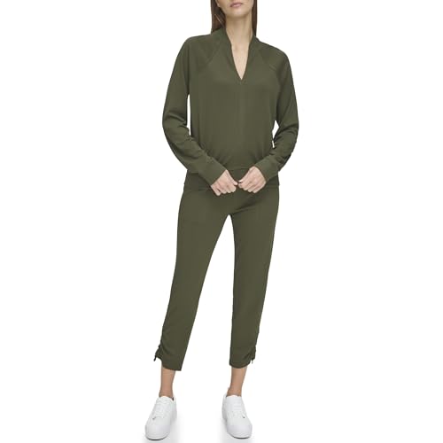 Andrew Marc Sport Women's Long Sleeve V-Neck Sporty Jersey Pullover2