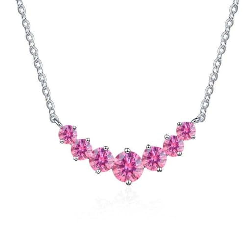 Collier Moissanite femme pendentif rond accessoires bijoux ZH1YFD coupe brillante