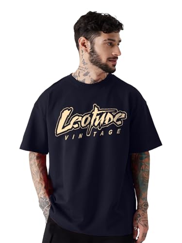 Image of LEOTUDE Men's Cotton Oversized Fit T-Shirt