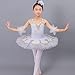 Produktbild CAICAIL Mädchen Ballerina Pailletten Schwan Kostüm Ballett Tanz Tutu Trikot Kleid Overall Performance Kostüm Tutu Rock,4,140cm
