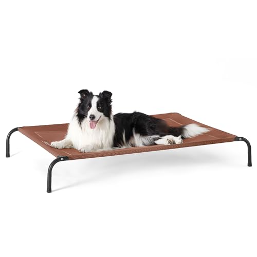Bedsure Elevated Raised Cooling Cots Bed for Large Dogs, Portable