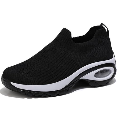 WOWEI Zapatillas Slip-On Mujer Comodos Ligeras Deportivas Zapatos Ortopédicos de Plataforma Mujer de Zapatillas Running Caminar para Correr Trabajar Andar Pasear (Walk-12, 39EU)