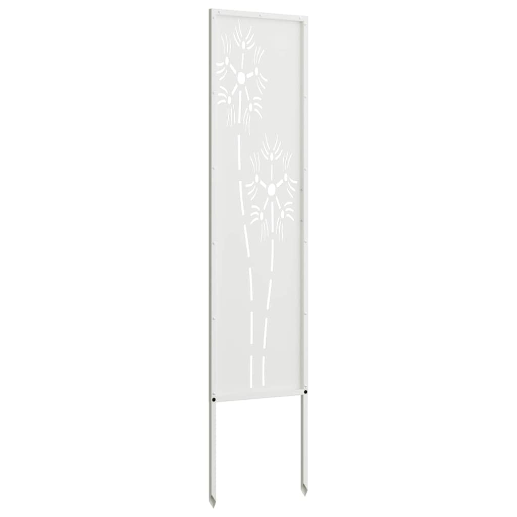 Écran de Jardin Acier Blanc 32 x 140 cm