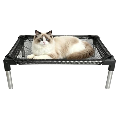 Générique Erhöhtes Hundebett für Hunde, Hängematte, atmungsaktiv, tragbar und abnehmbar- robustes Campingkissen für Reisen, Auto, Balkon, Terrasse, Garten | für Welpen in der Ausbildung Nach