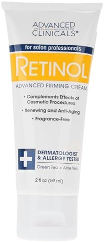 Advanced Clinicals, Retinol Advanced Firming Cream 2oz Travel Siz...