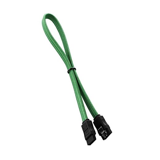 CableMod ModFlex Sleeved SATA 3 Cable (Green, 30cm)