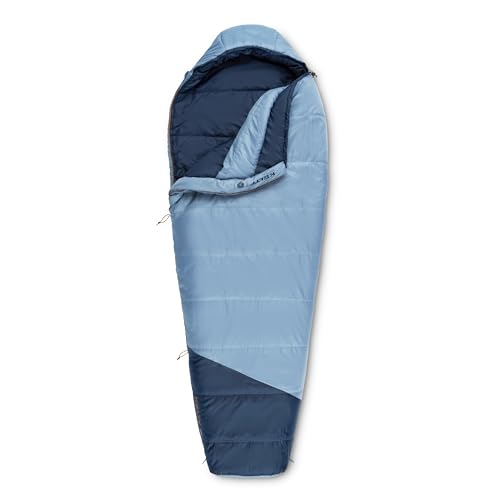 Kelty Mistral Down Sleeping Bag, 550 Fill Power Budget Down-Filled Camping Bag, Water Resistant, Lightweight, 3-Season, 2025 Update (20 Degree, Women's)