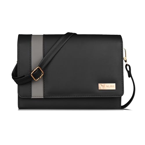Image of ALSU Women's trendy Sling Bag | handbag | purse | crossbody bag| deattachable straps | adjustable straps |card slots side bag| phone pocket