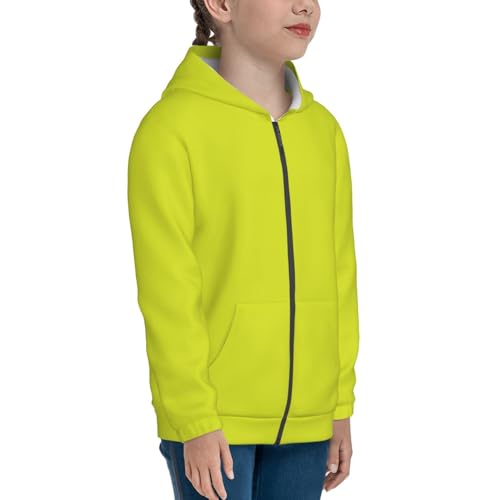 Yellow Kid Hoodies Boys Zip Up Sweatshirts Girls Pullover with Pocket4