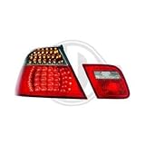 Libre de TÜV In. pro. 1214994 HD LED Faros traseros BMW E46 de año: 99 – 03 Cabrio, 4 piezas, Klarglas, color rojo y negro