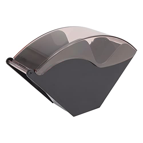 Porte-filtre à Café, Boîte à Filtre à Café avec Couvercle Anti-poussière en Forme D'éventail Distributeur de Papier Filtre pour Filtres à Café à Cône Support de Récipient de Stockage de Papier