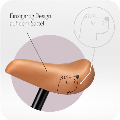 Momi BREKI Kinderlaufrad für Mädchen und Jungen ab 3 Jahren (max. Körpergewicht 25 kg), Stabiler, Leichter Metallrahmen 3 kg, regulierbare Sattelhöhe mit Quick Release, pannensichere Eva-Räder