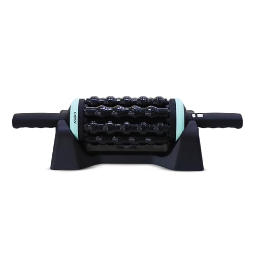 Image of AGARO Supreme Rolling Massager with Forward & Reverse Rotation | 5 Speed Levels | Rechargeable Wireless Deep Tissue Roller for Back, Legs, Thighs & Arms | Auto Shut-Off & Hands-Free Base