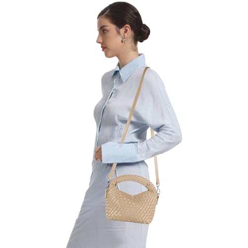 Bolso tejido pequeño con asa desmontable para mujer miniatura 2