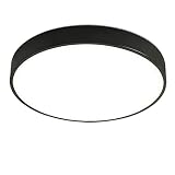 Style home 36W Deckenleuchte Deckenlampe LED, Warmweiß 3000K, Ultraslim Ø50x5cm, Moderne Leuchte für Wohnzimmer Schlafzimmer Esszimmer Arbeitszimmer Kinderzimmer Büro Küche A001-36W-S (Schwarz)