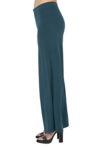 Elastic WB Wide Leg Pants - DEEP Green3