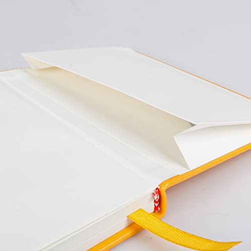 Carnet de poche ligné jaune Lot de 2 petits calepins A6 couverture rigide