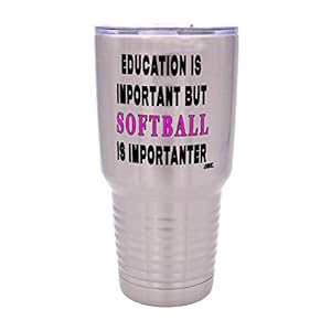 Grappige Softball Speler 30 oz. Reizen Tumbler Mok Cup w/Deksel Onderwijs Belangrijk cadeau-idee