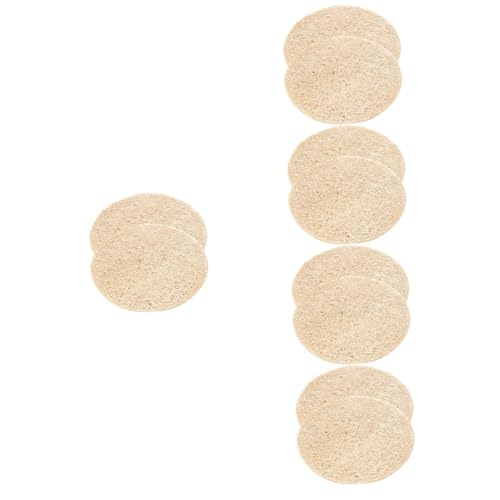 IMIKEYA 5 Juegos Alfombrilla para Tetera De Lufa Posavasos De Loofah Posavasos para Bar Posavasos para Bebidas Absorbentes Bandeja De Té Posavasos Diseño De Lufa Posavasos 2 Piezas * 5