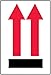Interplas IPM305 THIS END UP Double Red Arrows International Safe Handling Label, 4" Length, 3" Width (Case of 500)