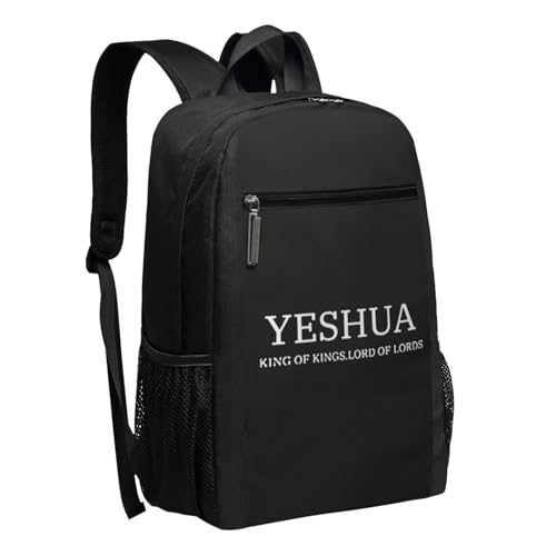 Yeshua Jesus Christian Travel Laptop Backpack, Business Anti Theft Slim Sturdy Laptops Backpacks, College Computer Bag Gift for Men & Women Fits 17 Inch Notebook,Black2