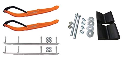 C&A Pro Orange MTX Snowmobile Skis w/ 9