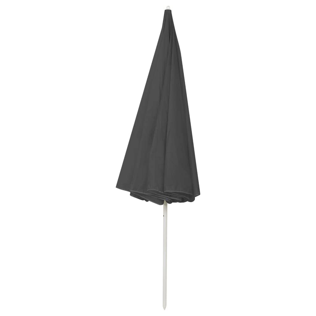 Parasol plażowy antracyt 300 cm z ochroną UV i funkcją przechylania, parasol ogrodowy i tarasowy, średnica 265 cm, poliester odporny na blaknięcie