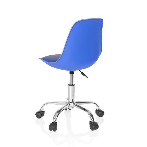 hjh OFFICE 742017 Silla Giratoria para Niños Fancy II Piel sintética Azul, Sillas de Escritorio Infantiles, Ajustable en Altura, Silla Juvenil - imagen 6