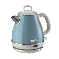 Ariete 2868 Bollitore Elettrico 1 Litri di Design Infusi, tè e tisane Autospegnimento 2000 Watt Acciaio Inox Linea Vintage Classic, Celeste
