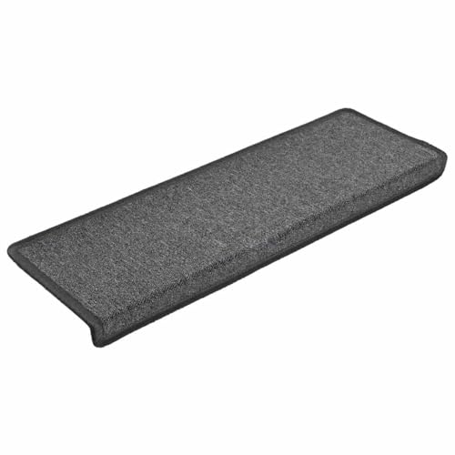 Tapis d'escalier lavables antidérapants 65 x 21 cm isolant phonique gris foncé - 4