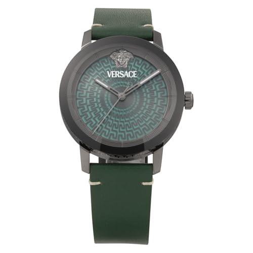 [VERSACE] メンズ 腕時計 ヴェルサーチェ ヴイヘリックス VE9G00224 クォーツ 日常生活防水 サファイアガラス グリーン文字盤 ステンレススチール [並行輸入品]
