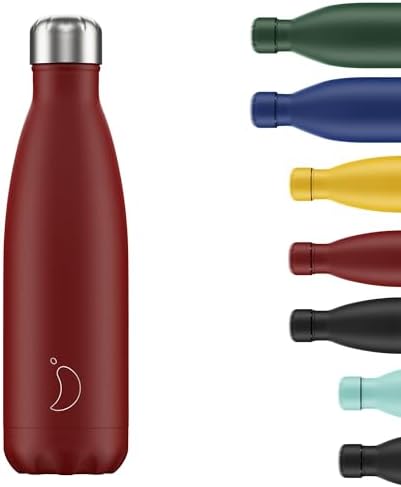 Chilly's Water Bottle - Stainless Steel and Reusable - Leak Proof, Sweat Free - Matte - All Blue - 750ml