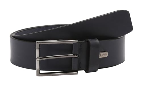Ceinture en cuir LLOYD navy W90 de 4.0 cm ajustable