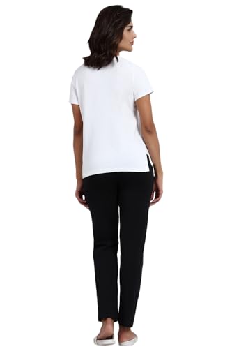 Image of Van Heusen Women's Cotton T-Shirt | Soft Breathable Cotton | Relaxed fit | Lounge Tee| Printed | Round Neck | Short Sleeve| Comfortable Everyday Wear | Style 55432