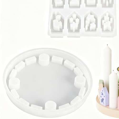 Moule résine Noël silicone anti-déformation avec base stable - 8