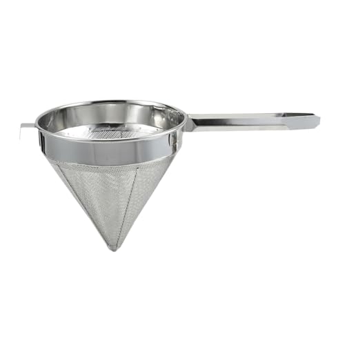 Baoblaze China Cap Strainer Fine Mesh Cone Separator Cooking Filter Basket for Sauce Jelly Tea Utensil Stainless Steel Long Handle, 26.5cm