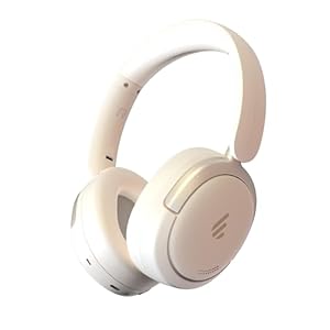 Atom Max – Hybrid Active Noise Cancelling Headphones, Hi-Res Audio, Wireless Over-Ear, Lightweight and Foldable, Comfortable earpads, 45H Playtime and Speed Charge, Customize via an App, White