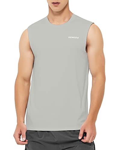 Image of DEMOZU Men's Sleeveless Workout Swim Shirt Quick Dry Athletic Muscle Beach Tank Top Big and Tall