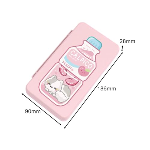 Vsenkes Caixa de suporte de cartão de jogo portátil rosa compatível seguro automaticamente adsorvido