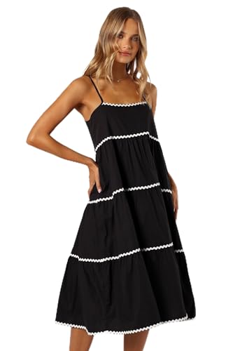 Petal & Pup Women's Loella Tiered Midi Dress