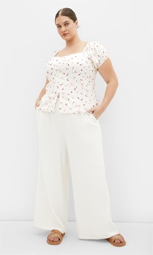 Image of City Chic Women's Plus Size Top - Daydreamer V Neck Print