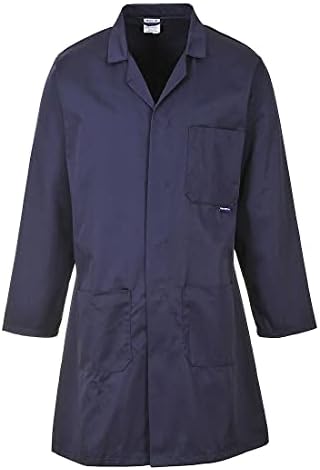 Portwest - Standard Lab Medical Coverall Coat Navy Small