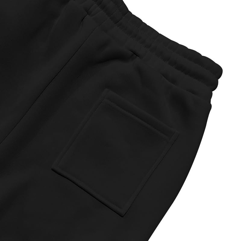 Men's Fleece Lined Cargo Pants Athletic Workout Drawstring Elastic Waist Joggers Pants with Multi-Pockets4