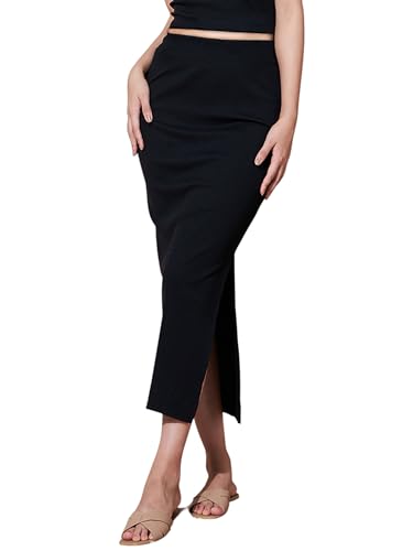 Image of Sassafras Basics Women's Pencil - Slim Fit Ribbed Workwear Skirts