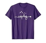 Simple & Cool Minimalist Mountain and waves graphic, UNPLUG T-Shirt