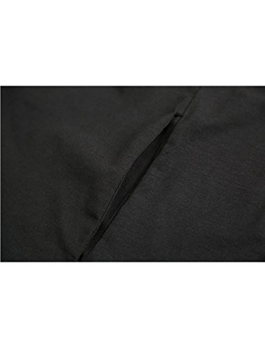 Sourcing map Manica Lunga da Uomo Anteriore Aperto...